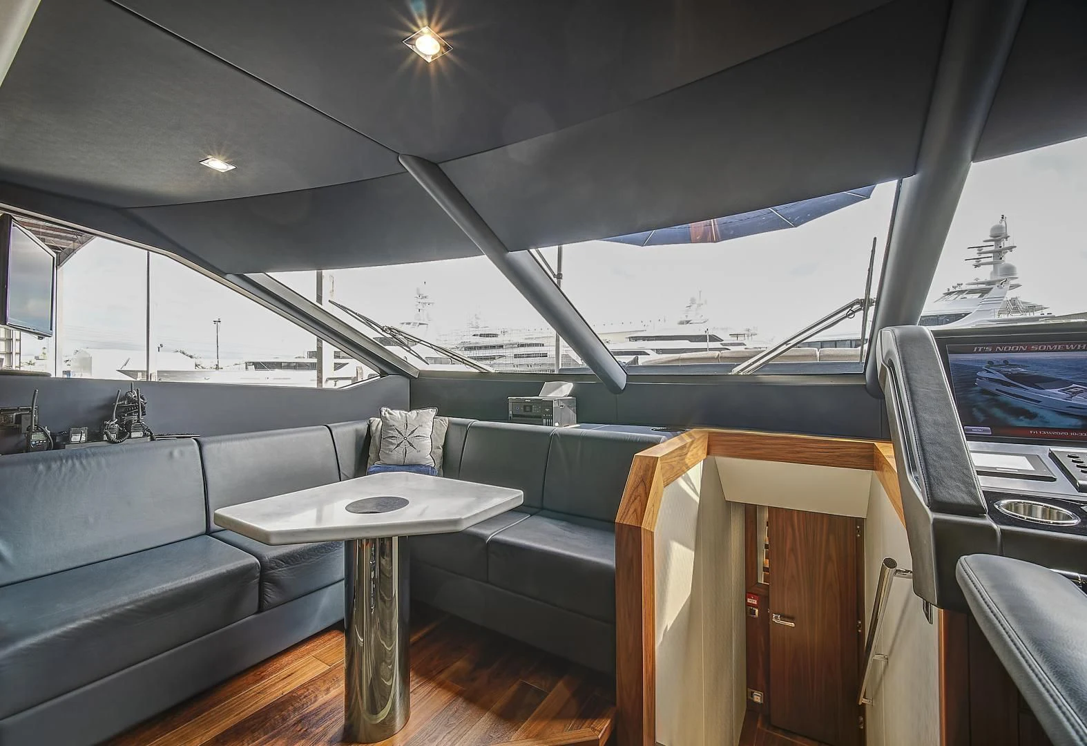 inside of a vehicle aboard 'S NOON SOMEWHERE Yacht for Sale