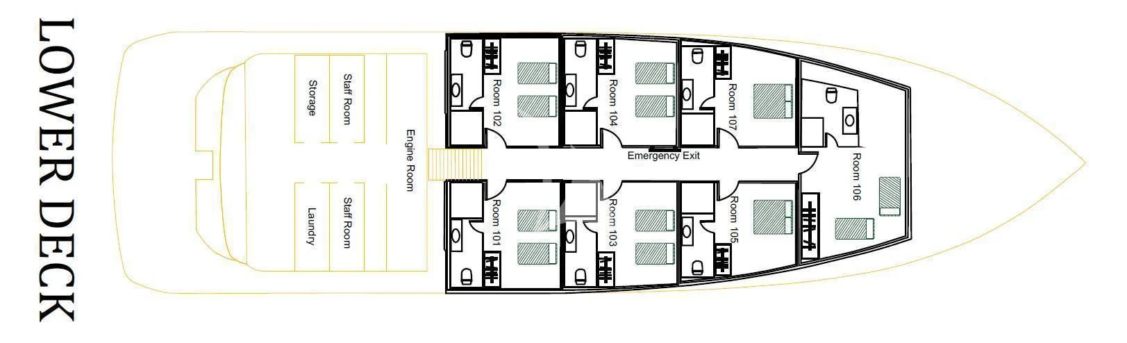 diagram aboard ARK NOBLE Yacht for Sale