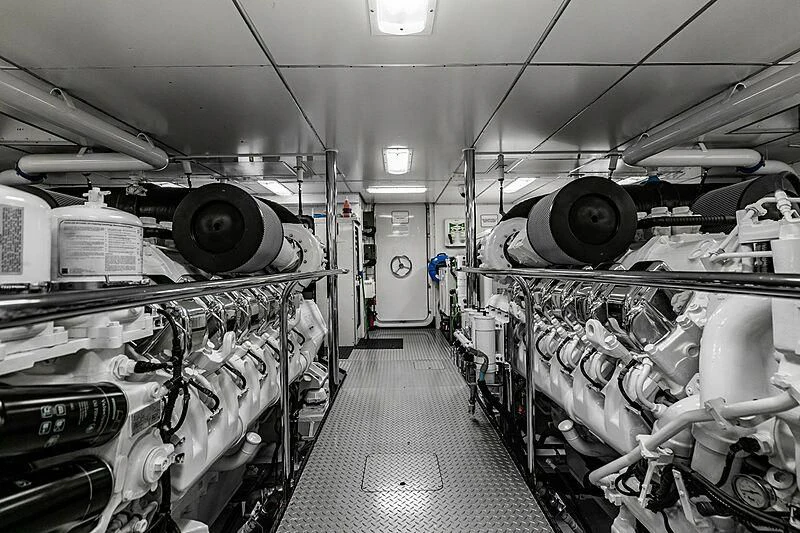 a room full of machinery aboard VALHALLA Yacht for Sale