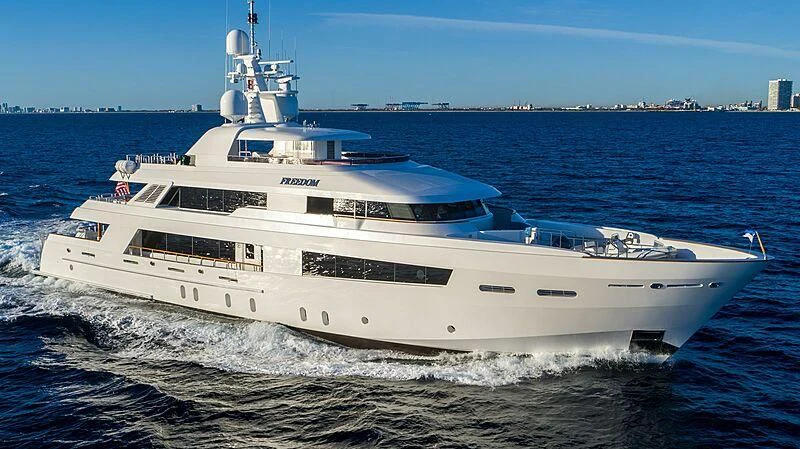 a large white yacht aboard VALHALLA Yacht for Sale