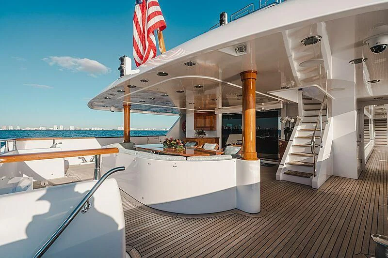a boat on the water aboard VALHALLA Yacht for Sale