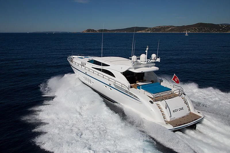 a boat on the water aboard KIDI ONE Yacht for Sale