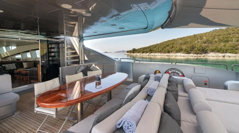 a boat on the water aboard KIDI ONE Yacht for Sale