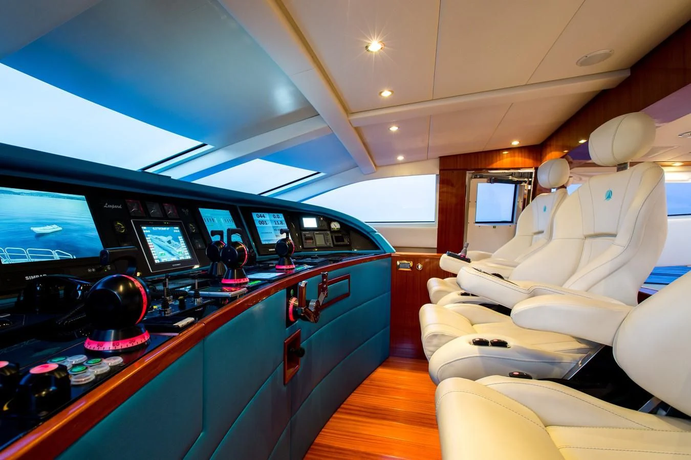 inside of a car aboard KIDI ONE Yacht for Sale