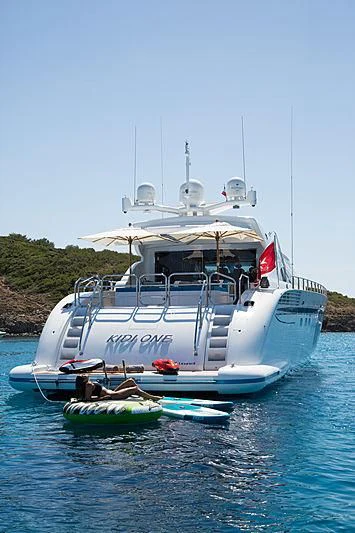 a boat on the water aboard KIDI ONE Yacht for Sale