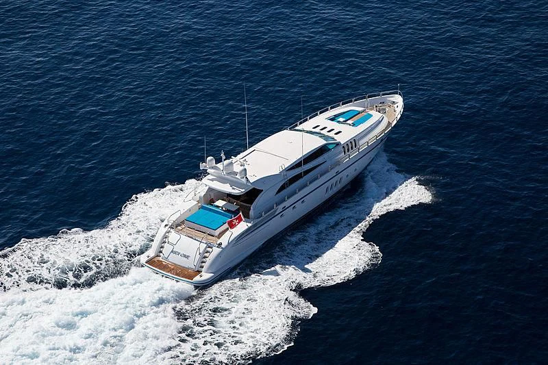 a ship on the water aboard KIDI ONE Yacht for Sale