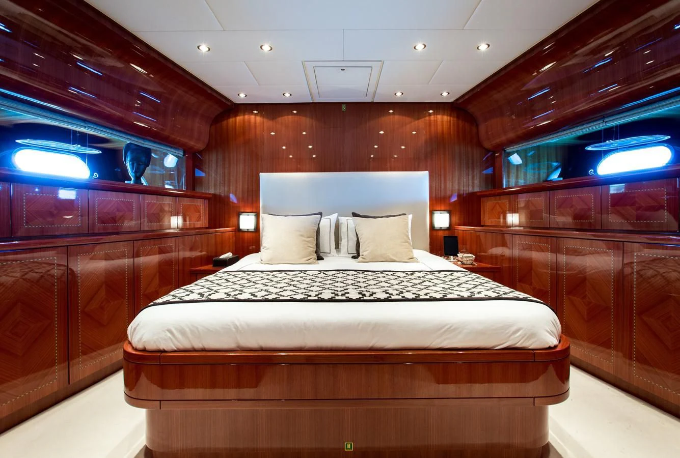 a bed in a cabin aboard KIDI ONE Yacht for Sale