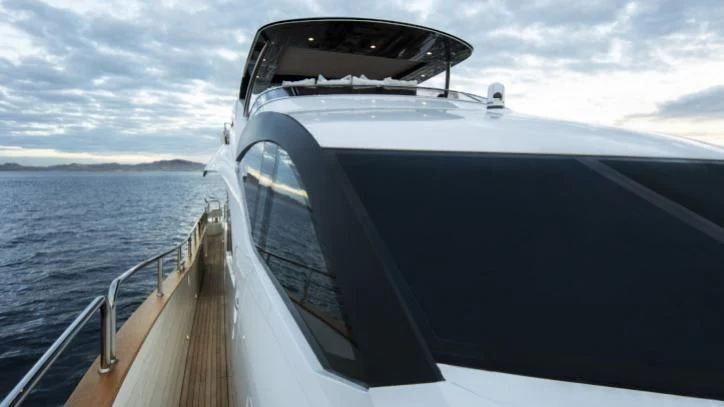 the front of a boat aboard BRAVA Yacht for Sale