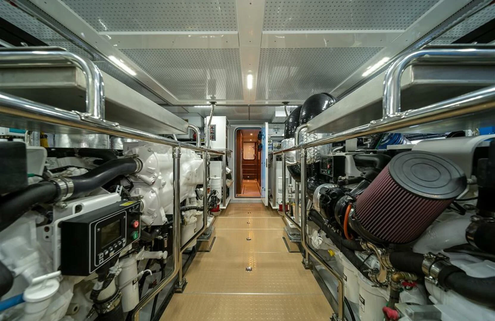 a large room with machinery aboard JULIANNE Yacht for Sale