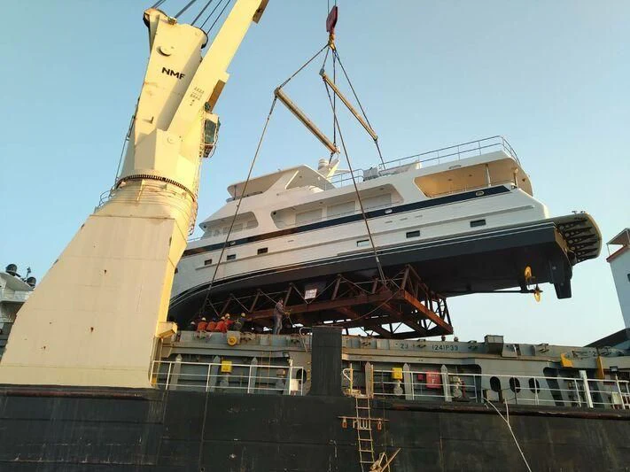a large boat docked aboard JULIANNE Yacht for Sale