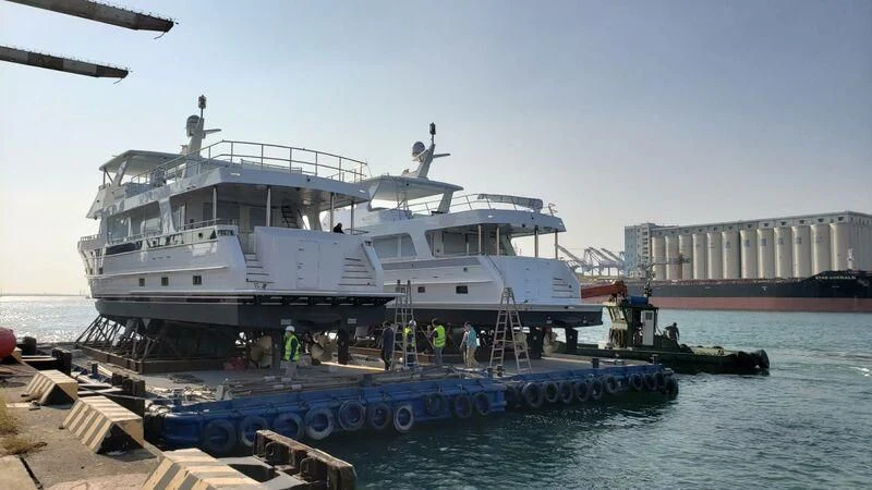 a boat docked at a dock aboard JULIANNE Yacht for Sale