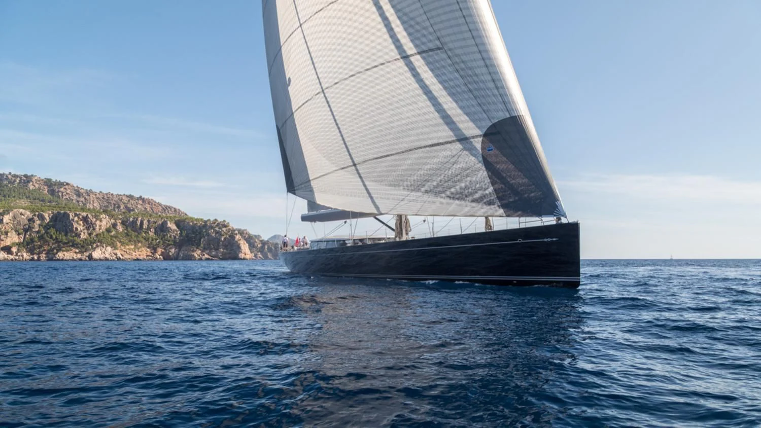 a sailboat on the water aboard CERVO Yacht for Sale