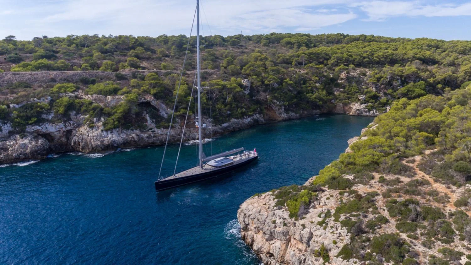 a boat on the water aboard CERVO Yacht for Sale