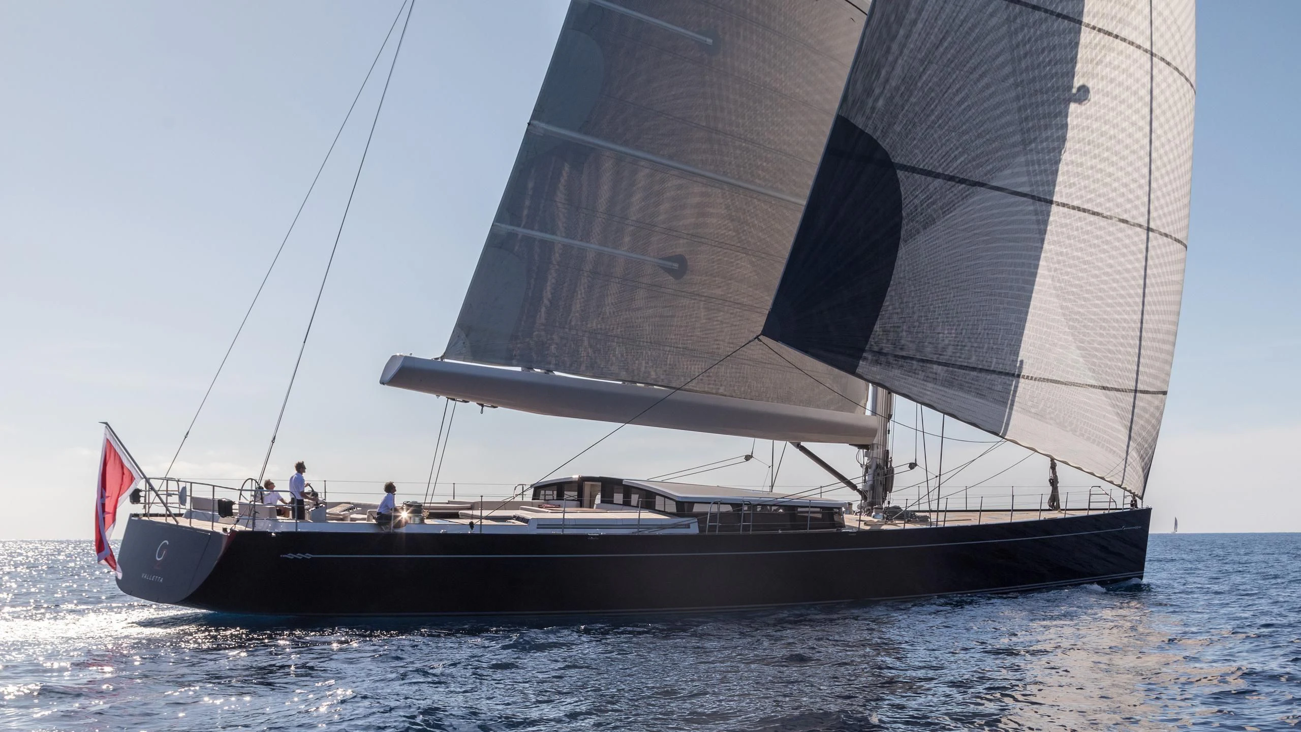 a boat on the water aboard CERVO Yacht for Sale