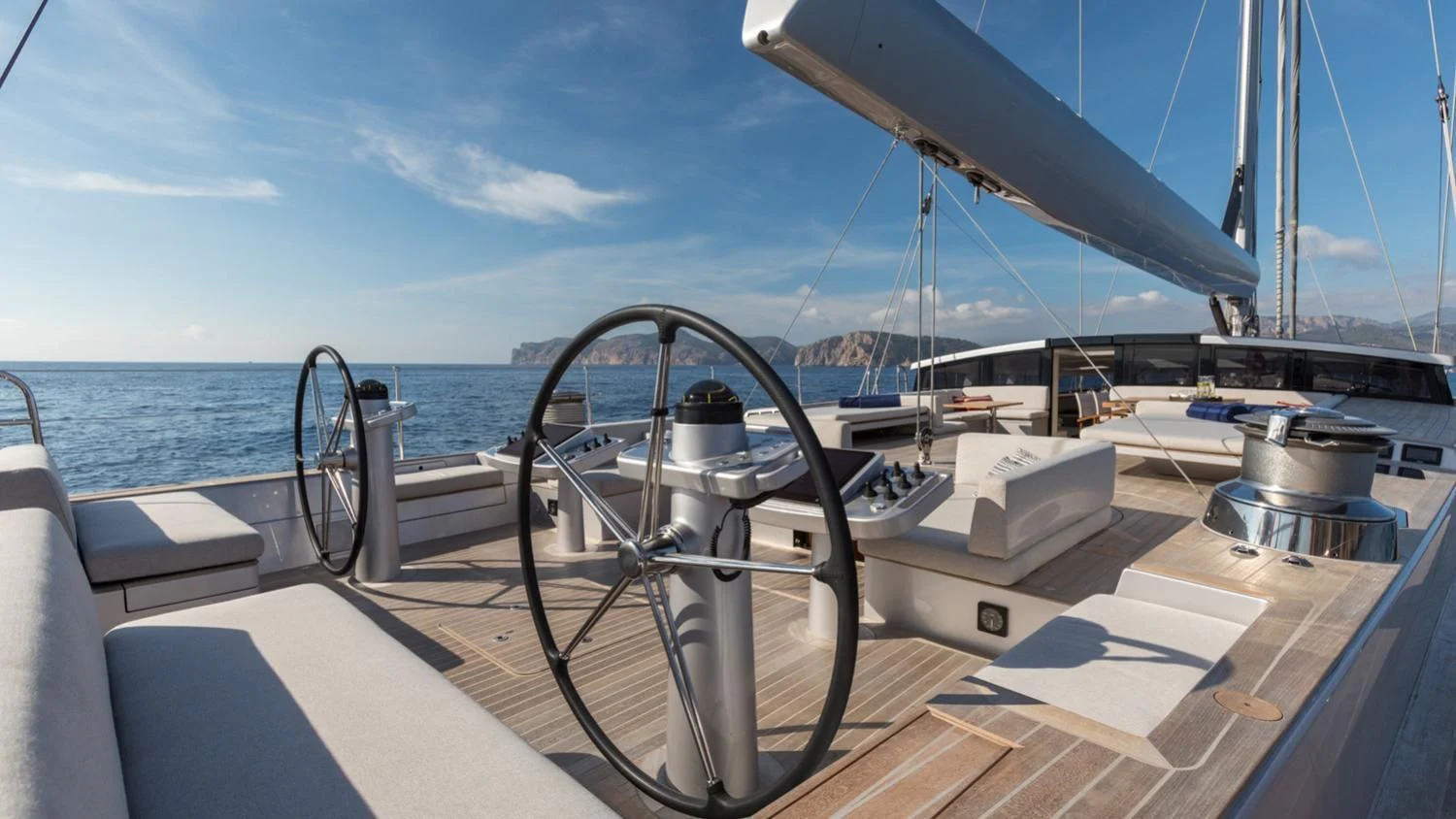 a boat on the water aboard CERVO Yacht for Sale