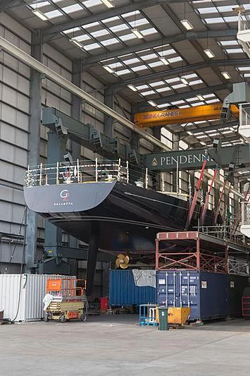 a large factory with machinery aboard CERVO Yacht for Sale