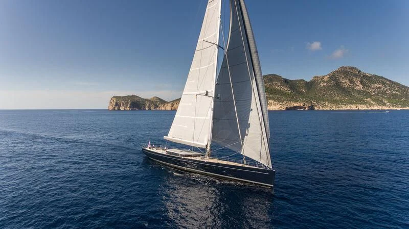 a sailboat on the water aboard CERVO Yacht for Sale