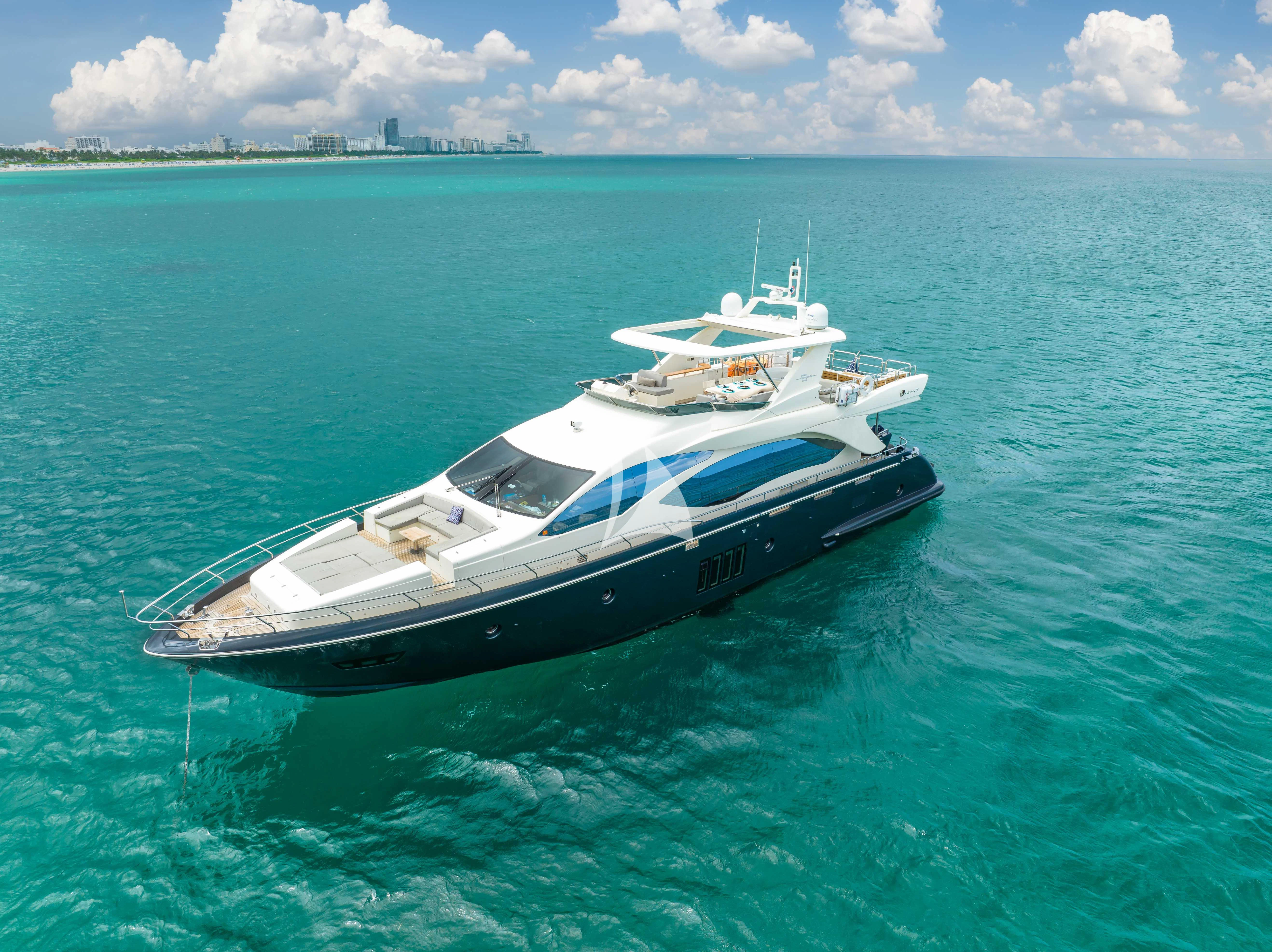 a boat in the water aboard SKY Yacht for Sale