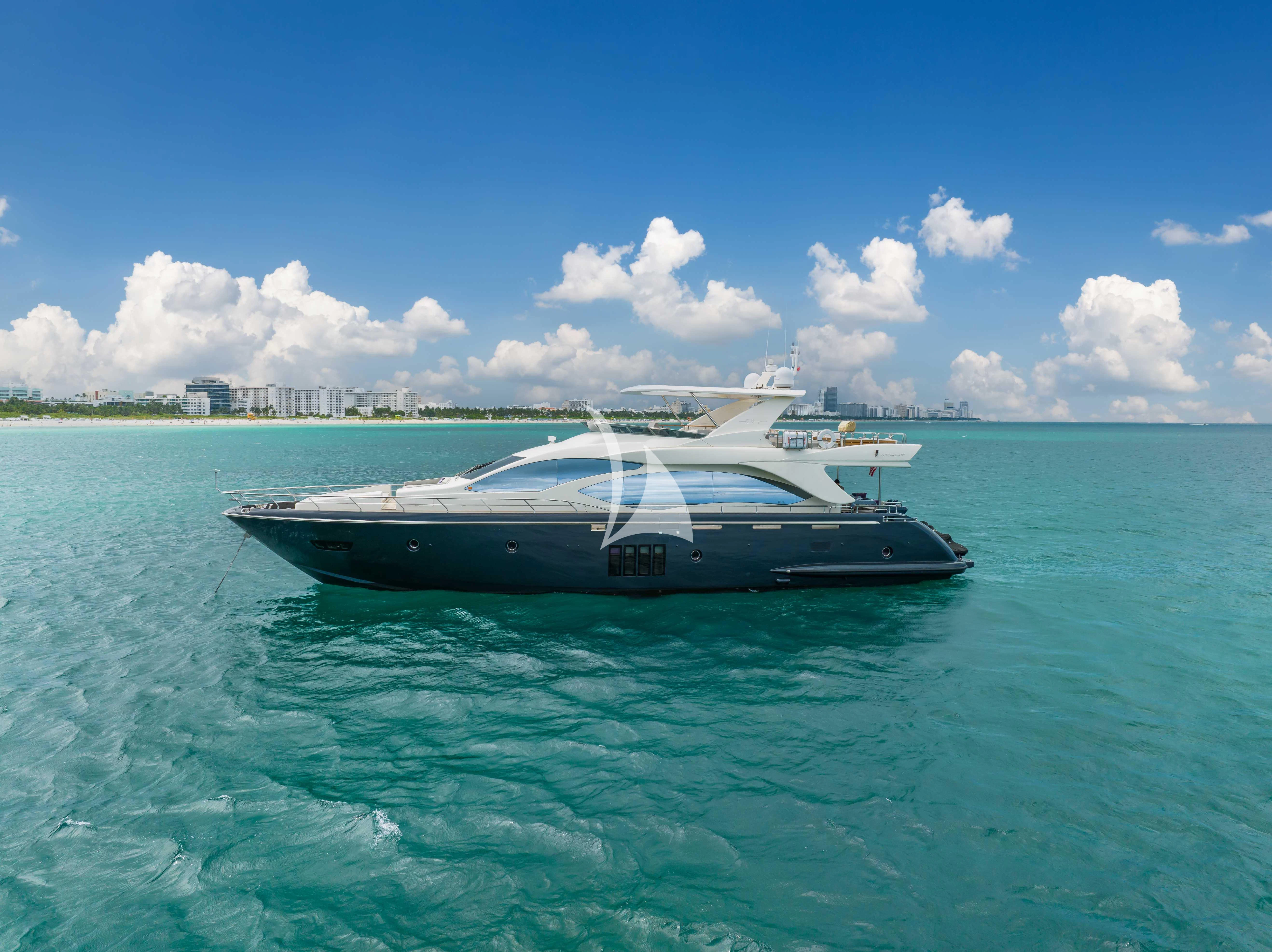 a boat in the water aboard SKY Yacht for Sale