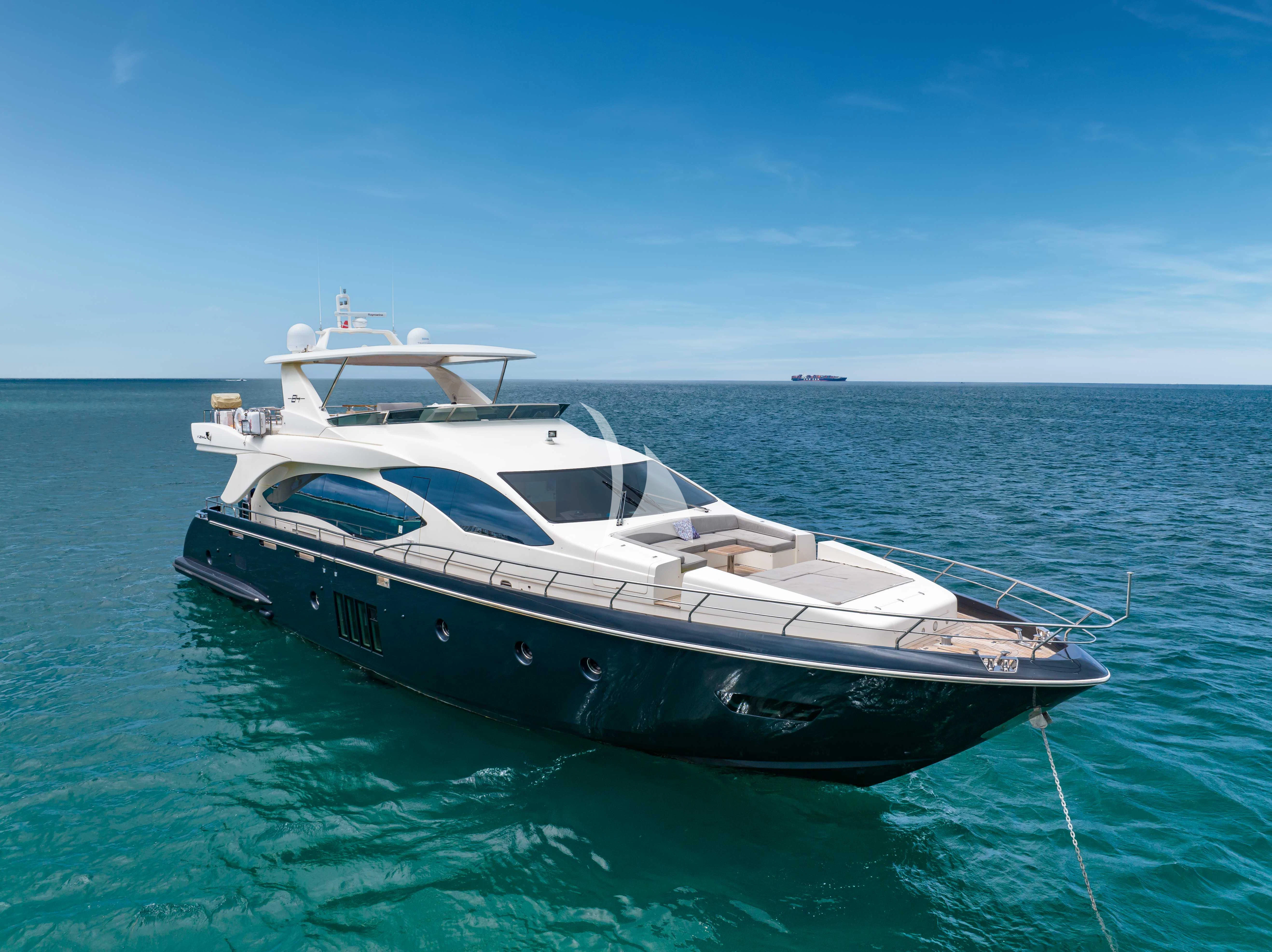 a boat in the water aboard SKY Yacht for Sale