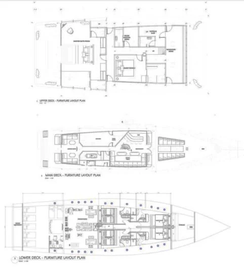diagram, engineering drawing aboard SAMSARA SAMUDRA Yacht for Sale