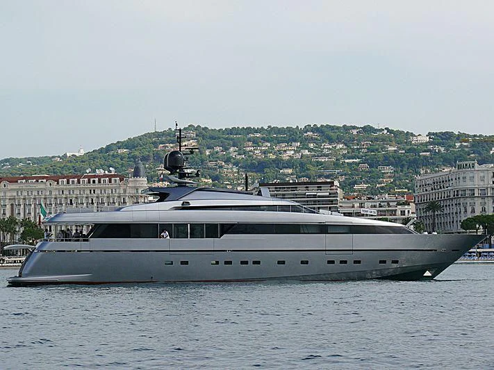 a large white boat in the water aboard 4A Yacht for Sale