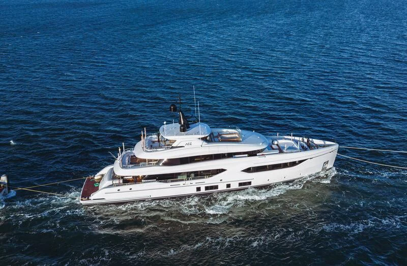 a boat in the water aboard ACE Yacht for Sale