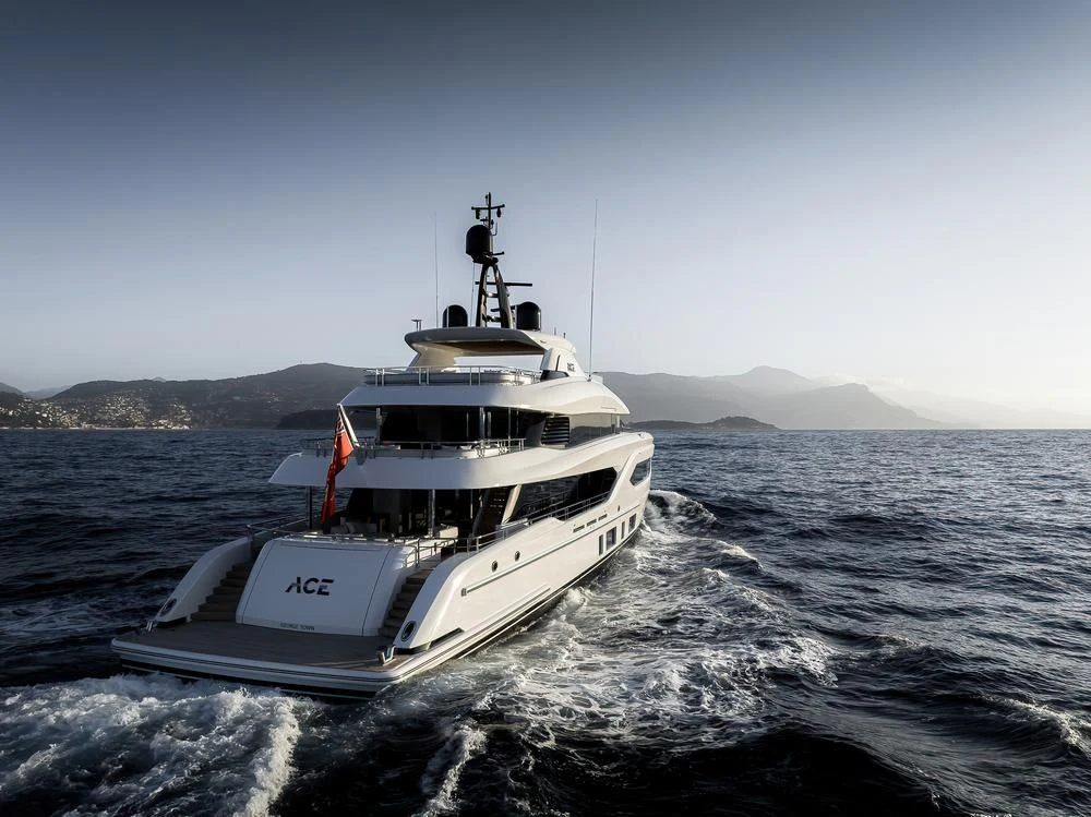 a boat on the water aboard ACE Yacht for Sale