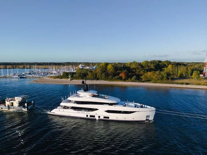 a boat on the water aboard ACE Yacht for Sale