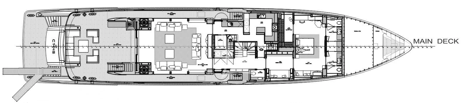 diagram, engineering drawing aboard ACE Yacht for Sale