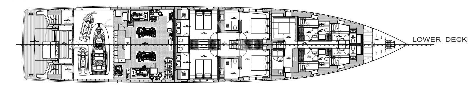 diagram, engineering drawing aboard ACE Yacht for Sale