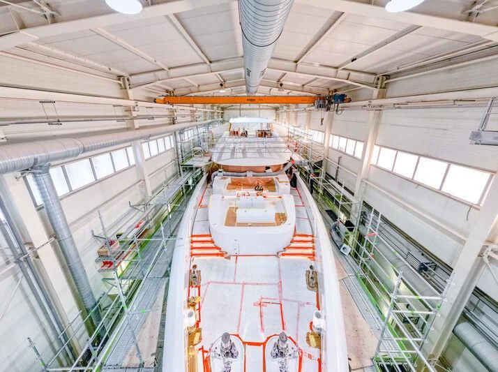 inside view of a factory aboard ACE Yacht for Sale