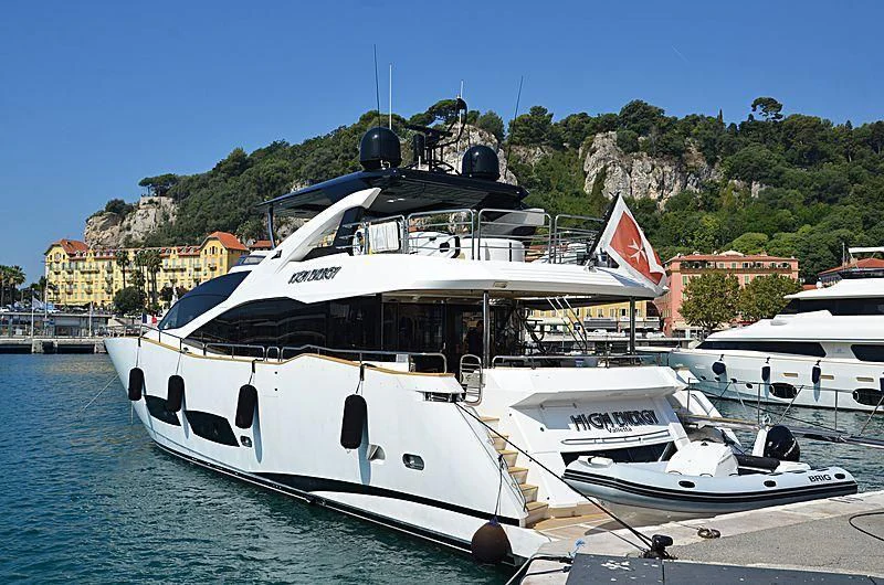 a boat on the water aboard HIGH ENERGY Yacht for Sale