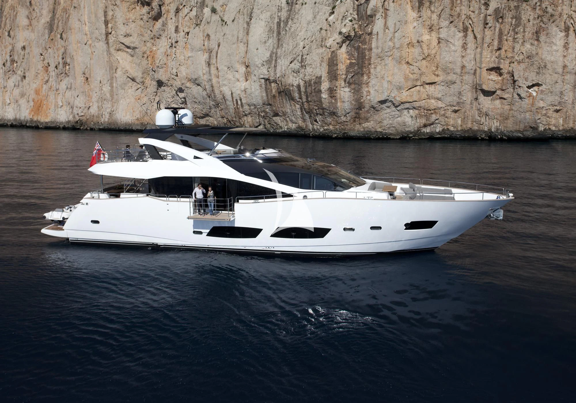 a white boat on the water aboard HIGH ENERGY Yacht for Sale
