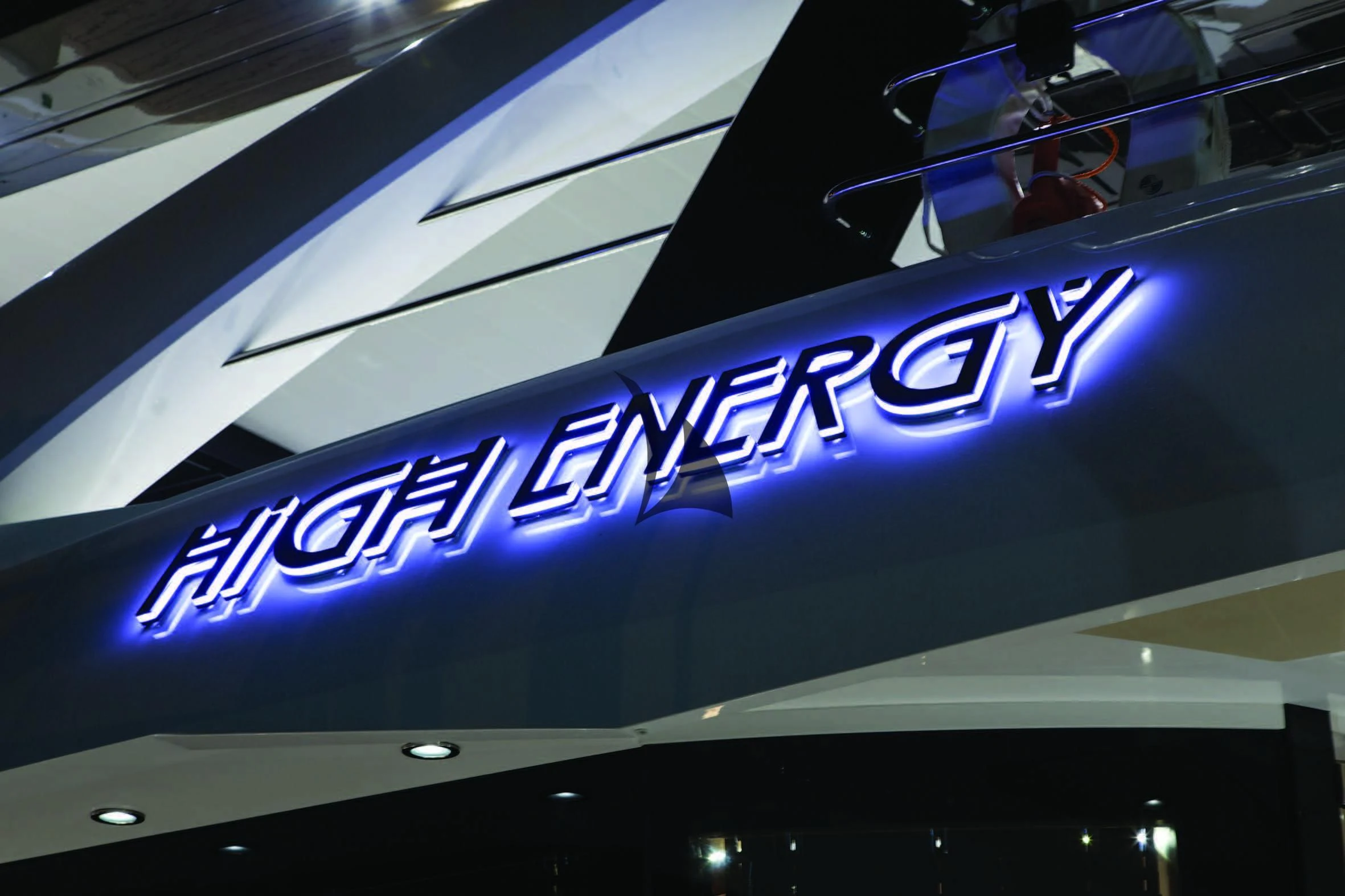 the front of a car aboard HIGH ENERGY Yacht for Sale