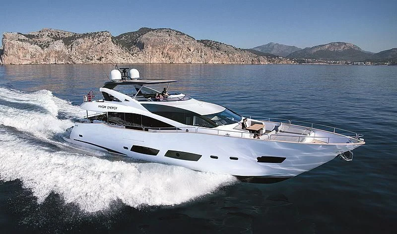 a boat on the water aboard HIGH ENERGY Yacht for Sale