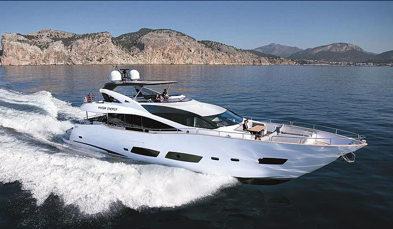 a boat on the water aboard HIGH ENERGY Yacht for Sale