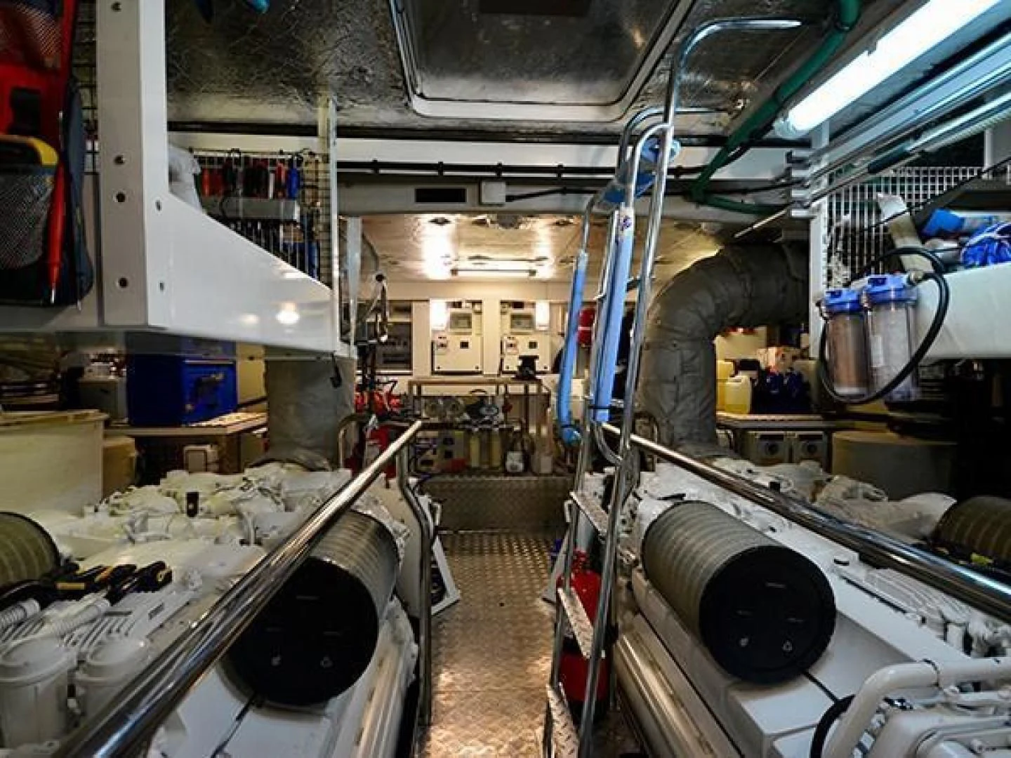 a large factory with large machinery aboard EXIMIUS Yacht for Sale