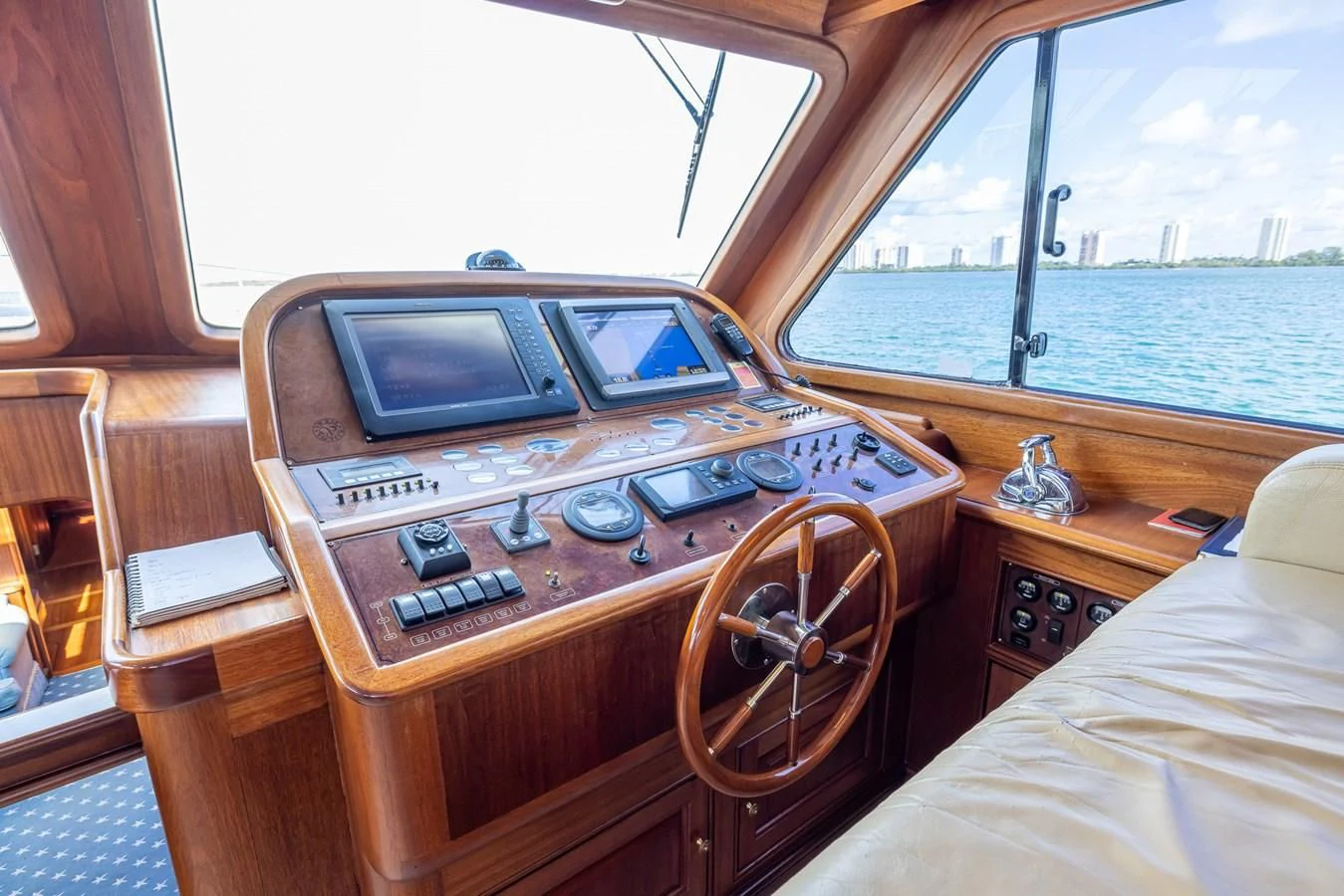 a radio in a boat aboard 85 CLASSIC Yacht for Sale