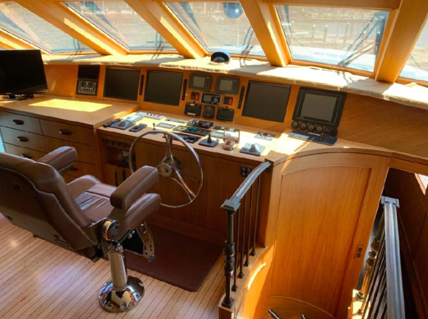 a chair in a room aboard HAU TREE Yacht for Sale