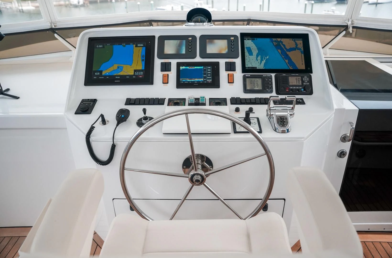the inside of a car aboard HAU TREE Yacht for Sale