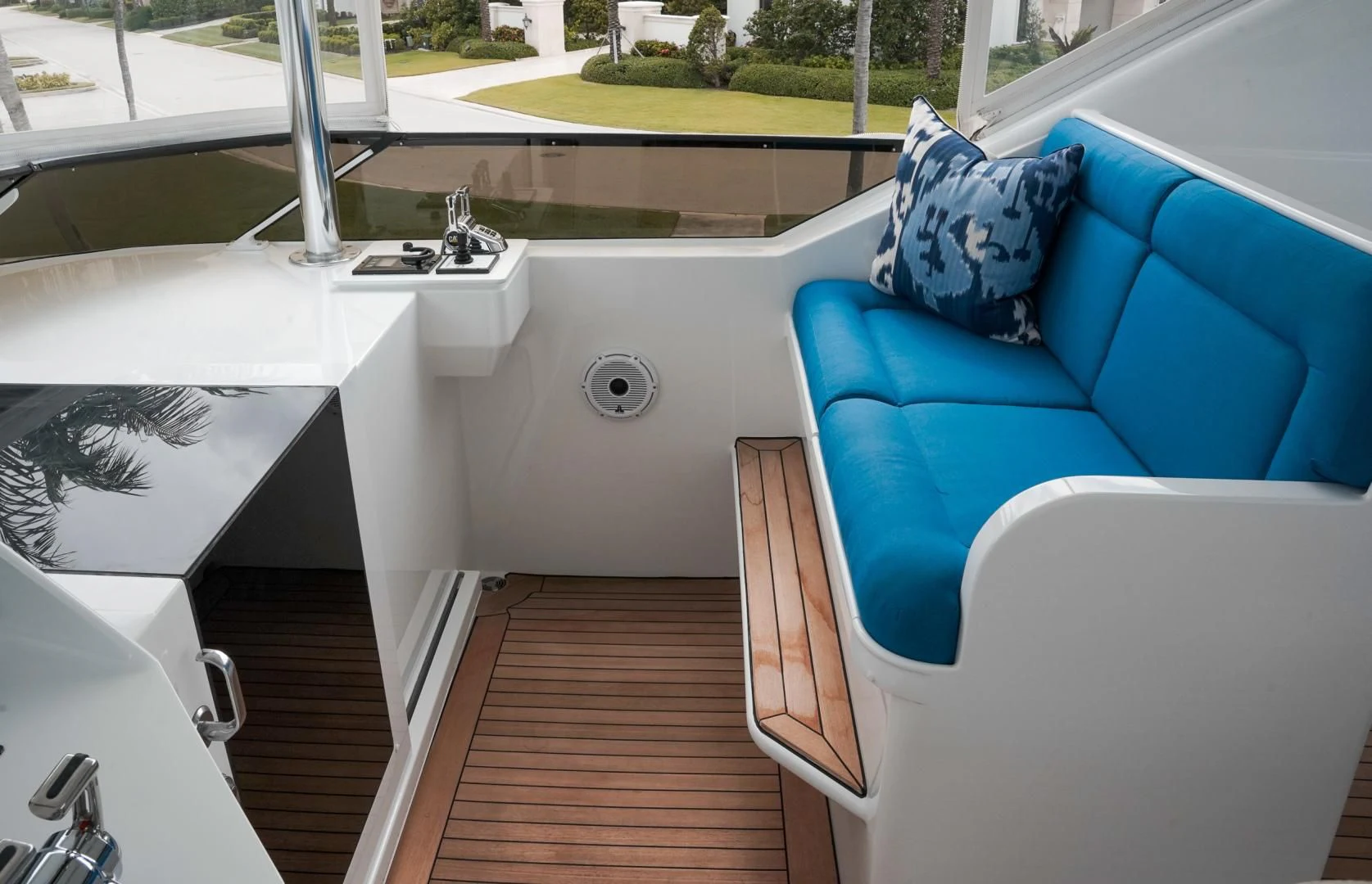 inside of a car aboard HAU TREE Yacht for Sale