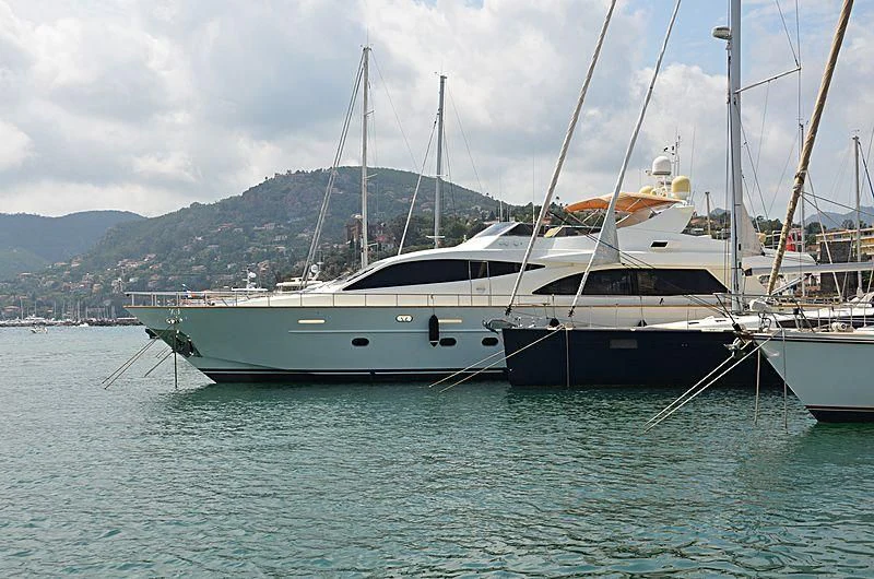 several boats in the water aboard X ONE Yacht for Sale