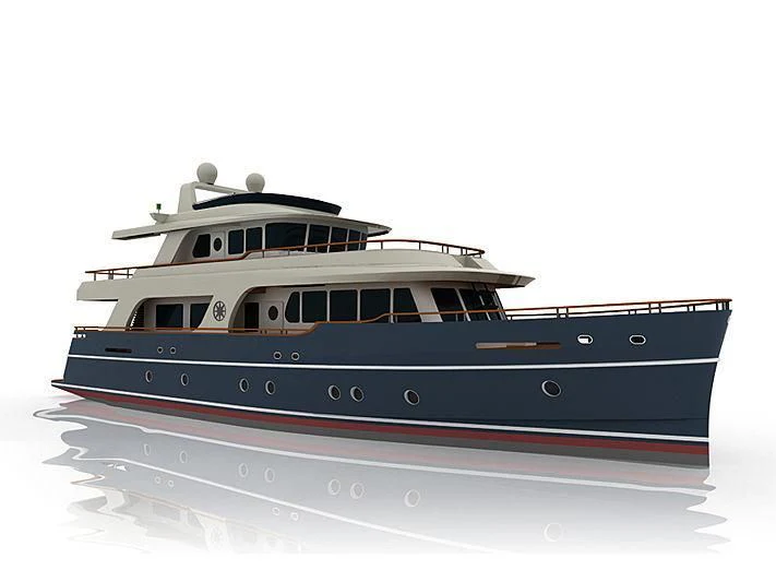 a boat on a white background aboard POSEIDON Yacht for Sale