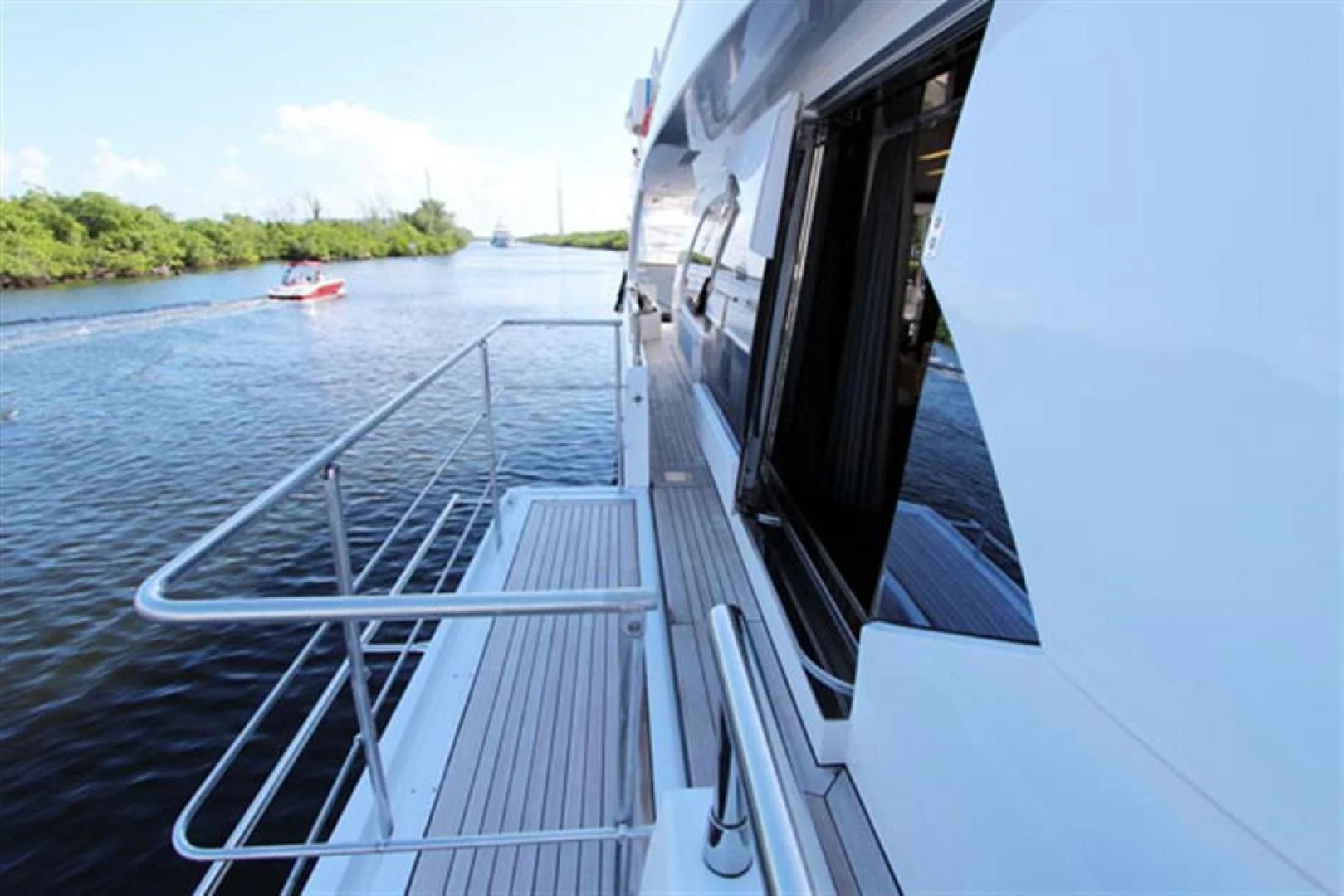 a boat on the water aboard LA TACHE Yacht for Sale