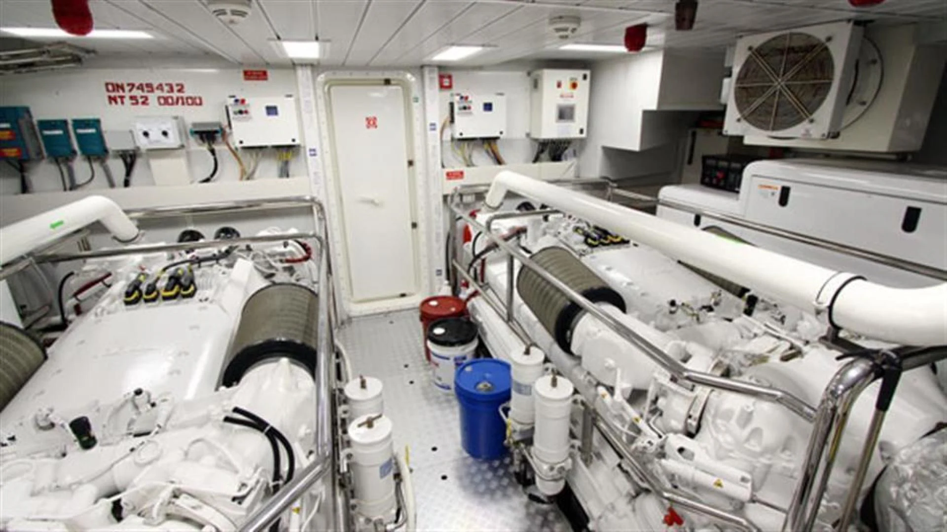 a room with machinery aboard LA TACHE Yacht for Sale
