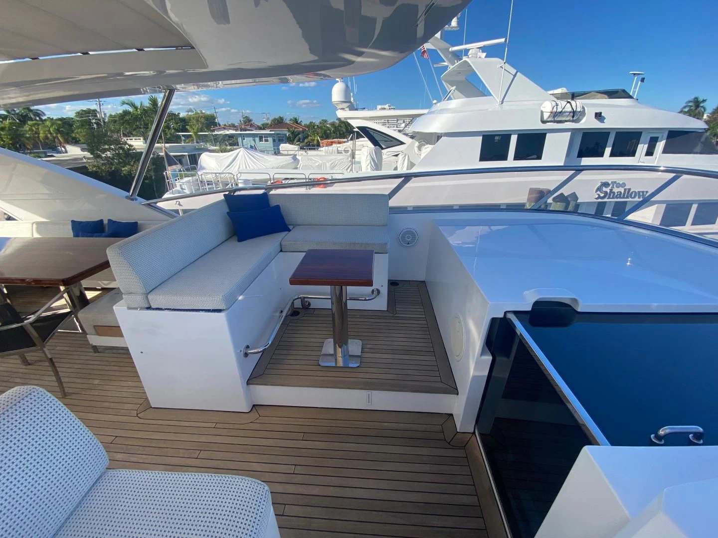 a boat on the water aboard LA TACHE Yacht for Sale