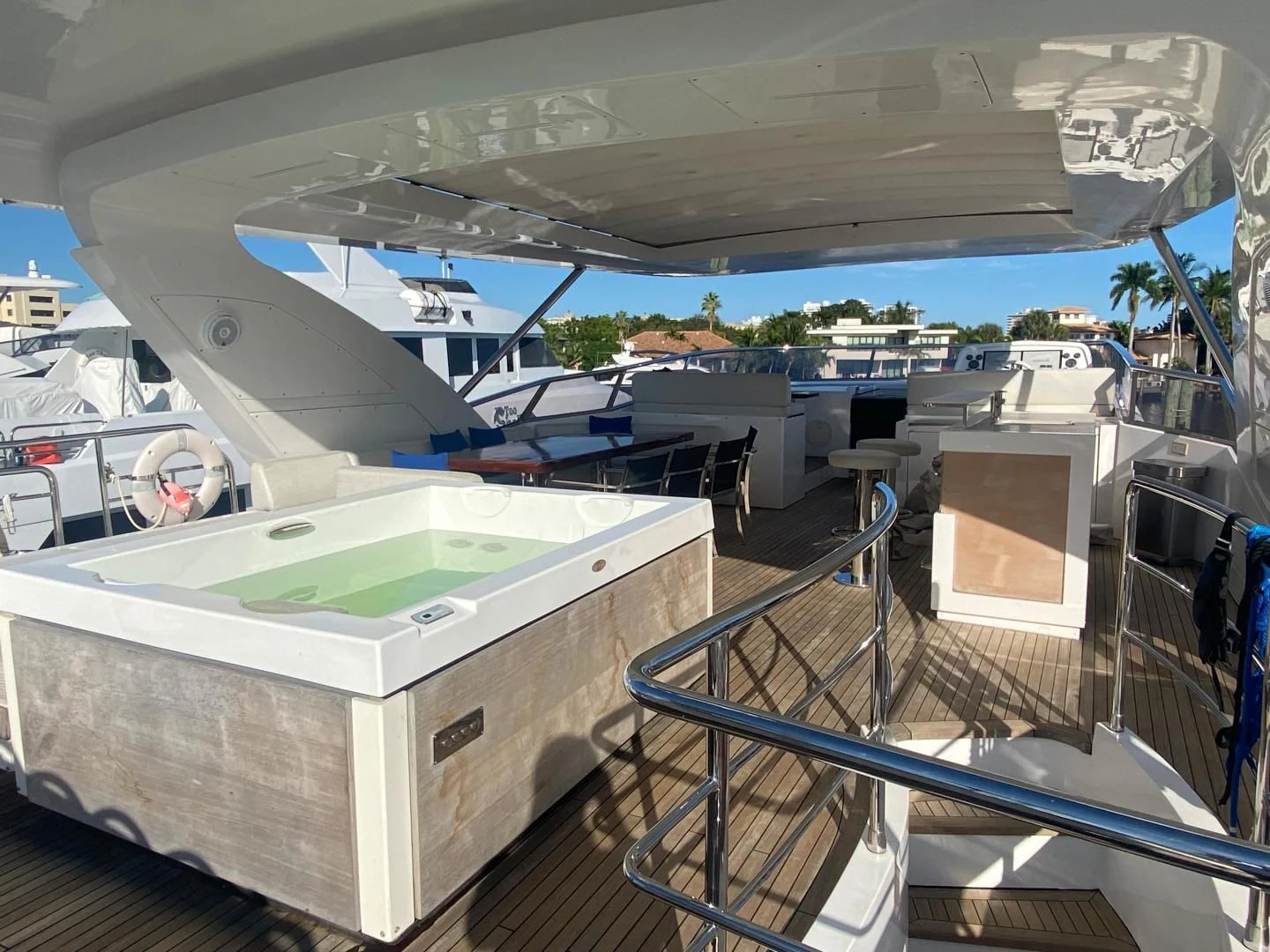 a pool on a deck aboard LA TACHE Yacht for Sale