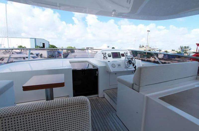 a boat on the water aboard LA TACHE Yacht for Sale