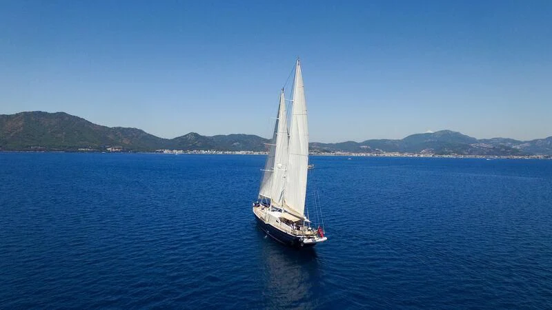 a sailboat on the water aboard UBI BENE Yacht for Charter